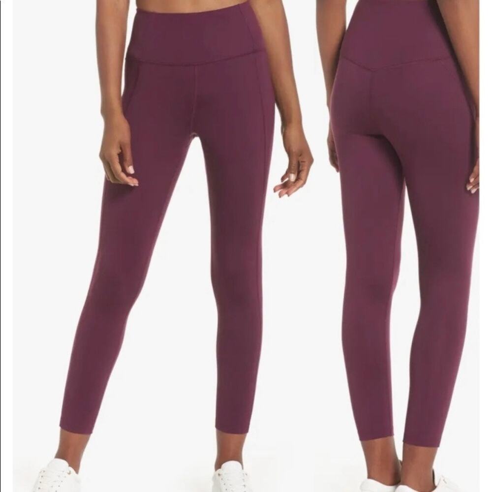 Girlfriend Collective Burgundy 7/8 Leggings Sz.L
